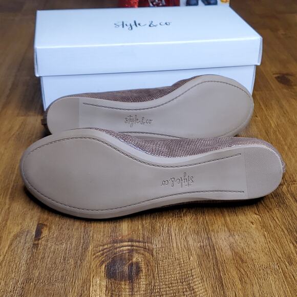 Style & Co | Vinniee Brown Snakeskin‎ Flats NEW - Picture 6 of 6